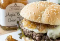 Maple Bacon Onion Jam Burgers