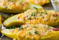 Creamy Pimento Cheese Stuffed Squash