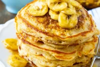 Dreamy Banana Pancakes, Caramel Kissed