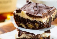 Decadent Double Frosted Bourbon Brownies