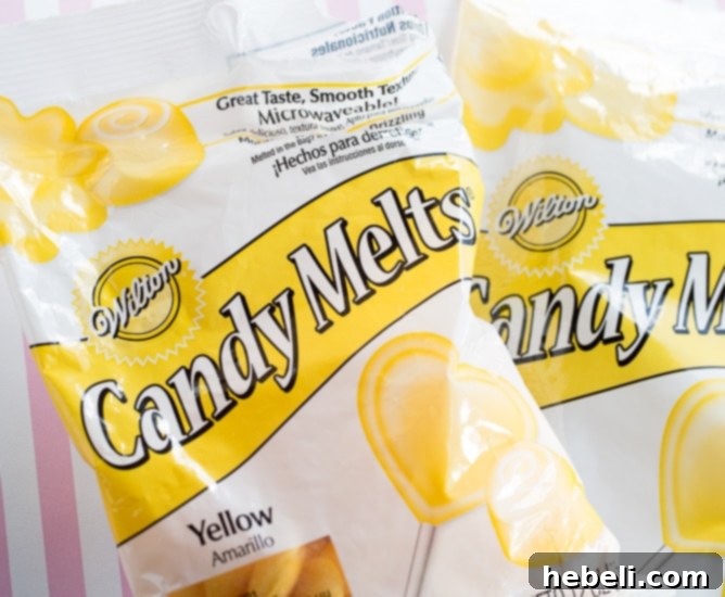 Hoppy Oreo Chicks 4 Several delightful Easter Oreo Chicks, showcasing their yellow candy coating, chocolate chip eyes, and pretzel legs, ready to be enjoyed.