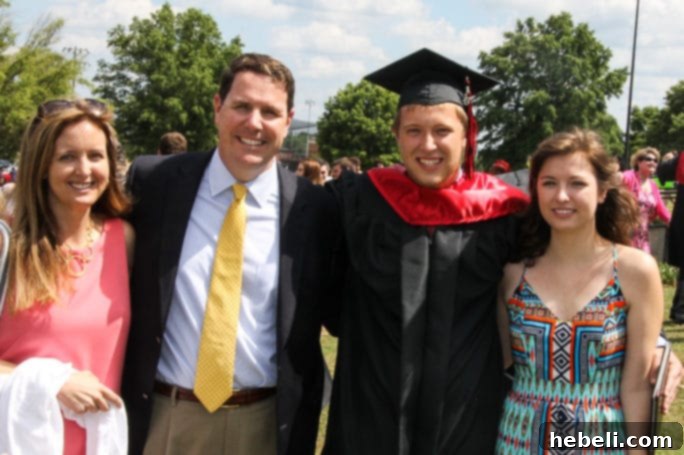A group of graduates celebrating, perfect for showcasing dessert for a graduation party.