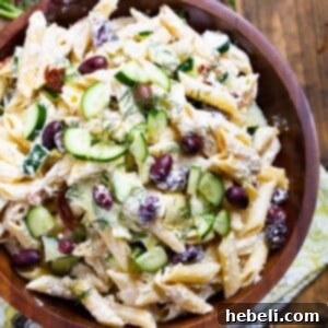 Tzatziki Pasta Salad recipe thumbnail