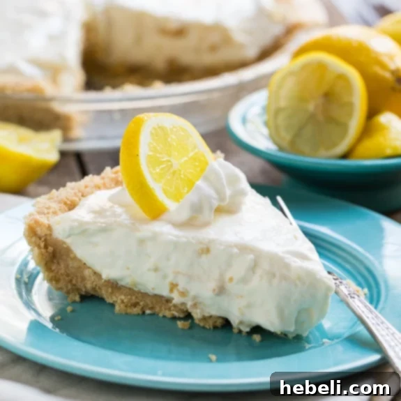 Delicious No-Bake Lemon Icebox Pie with a perfect shortbread crust and creamy filling