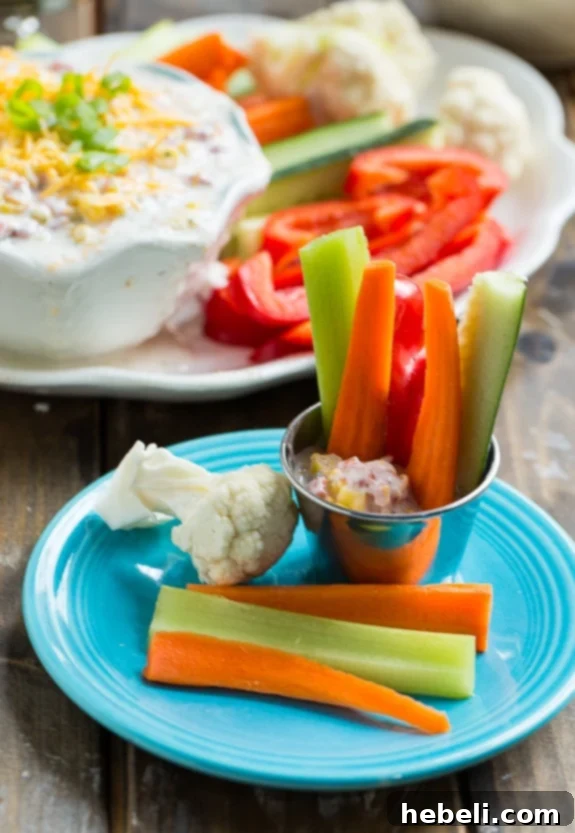 Skinny Fiesta Ranch Dip. Greek yogurt makes this creamy dip high protein and lowfat.