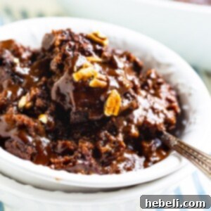 Delicious Chocolate Cobbler, ready to be served.