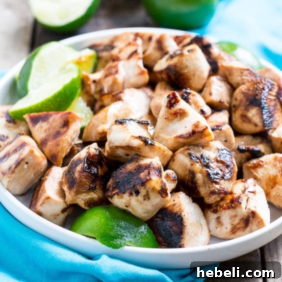 Key West Chicken Bites marinated in honey, soy sauce, and lime and grill up fast and flavorful.