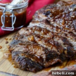 Square image of Oven-Barbecued Beef Brisket, ideal for a recipe card thumbnail