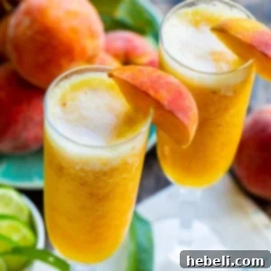 Icy Peach Delight 7 Frozen Peach Bellini Mocktail thumbnail