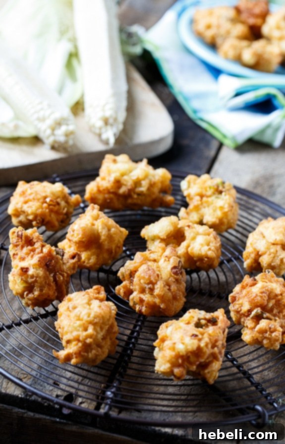Corn Fritters make a delicious summer appetizer.