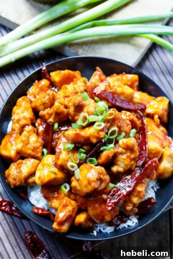 Perfectly Crispy General Tso's Chicken, Ready for its Flavorful Coating
