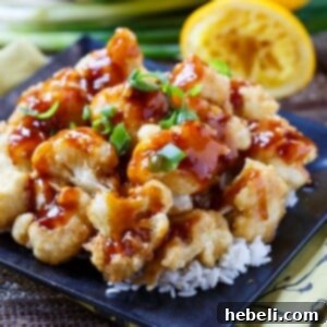 Orange Cauliflower - the vegetarian version of Orange Chicken.