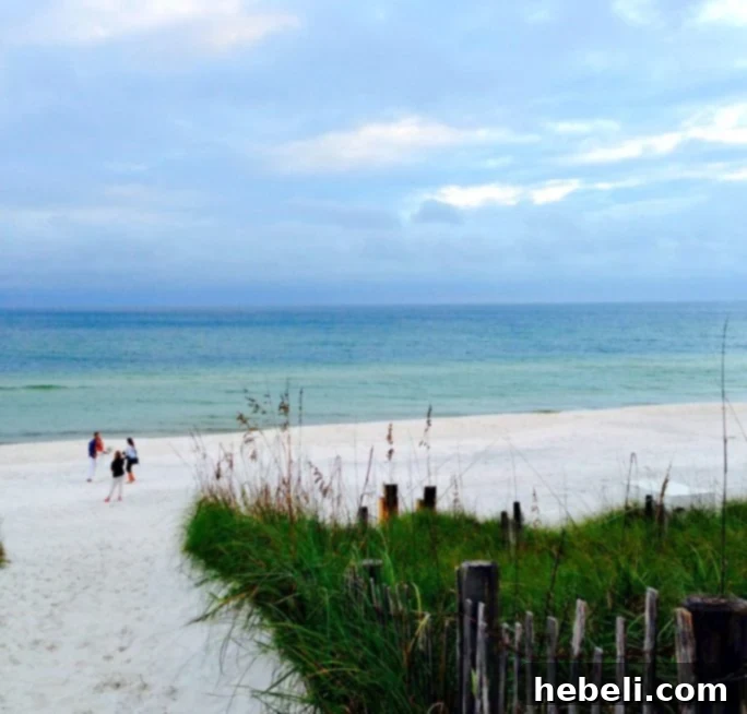 Panoramic view of Watercolor Resort and its stunning architecture in Florida's 30A