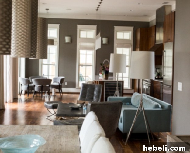 Interior shot of a beautifully decorated living room in a Watercolor Resort vacation rental