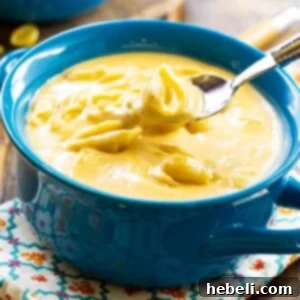 Thumbnail image of Mac and Cheese Soup for the recipe card.