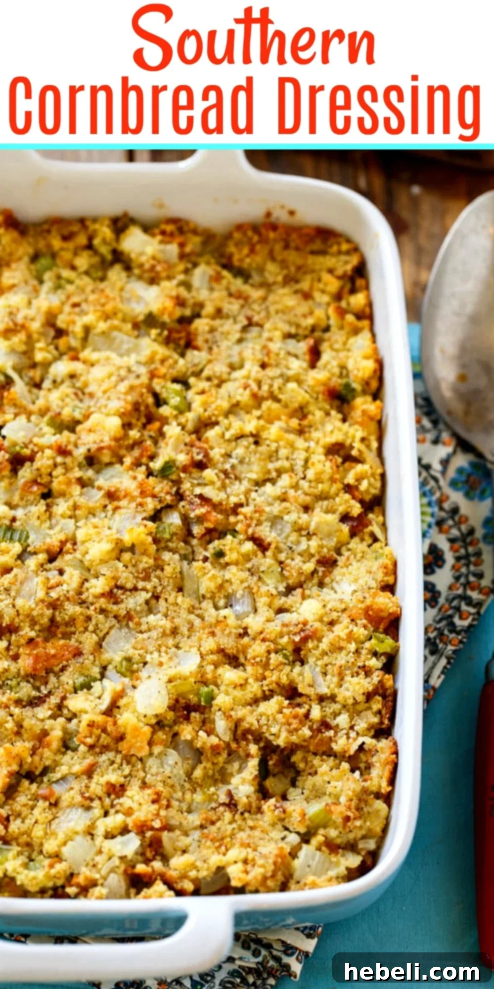 Southern Cornbread Dressing is a must for Thanksgiving.