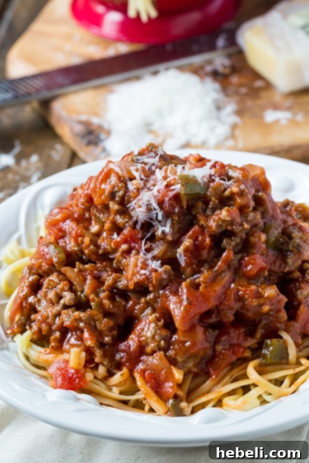 Southern Sausage Spaghetti Sauce in a Bowl