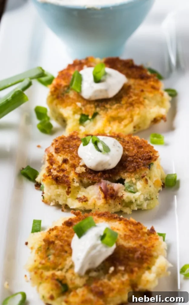 Mashed Potato Croquettes served with a creamy ranch dip, perfect for using up Thanksgiving leftovers