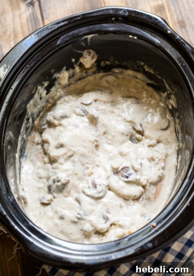 Creamy Crock Pot Chicken, super tender and flavorful from ranch and cream cheese