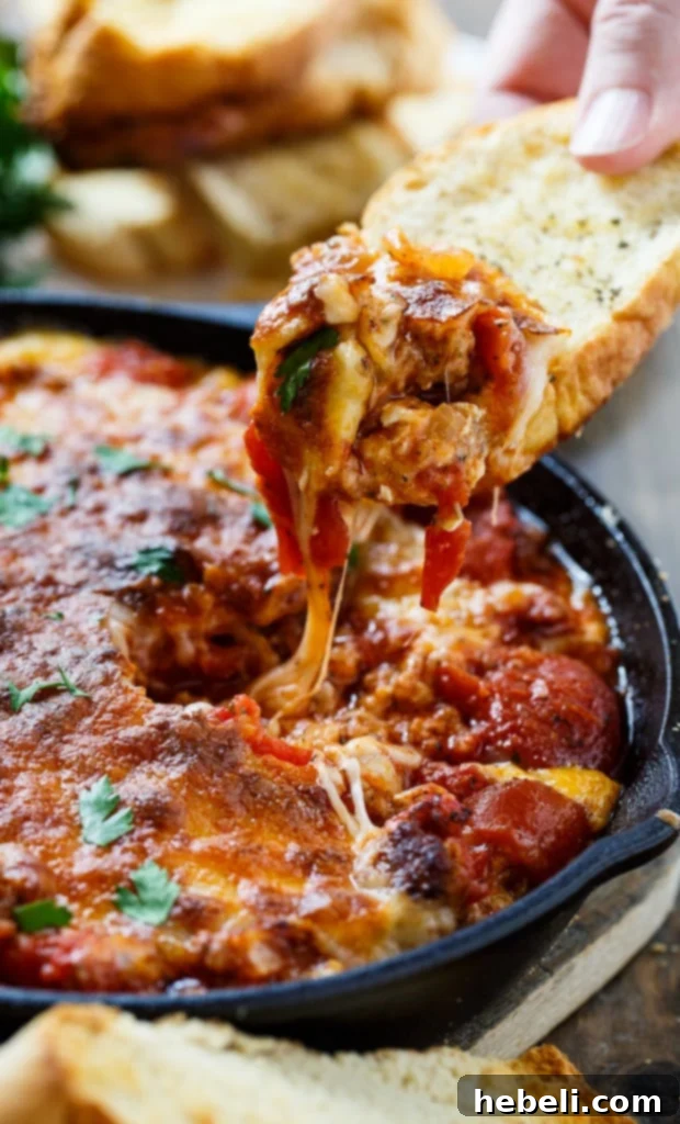 Lasagna Dip with Italian Sausage