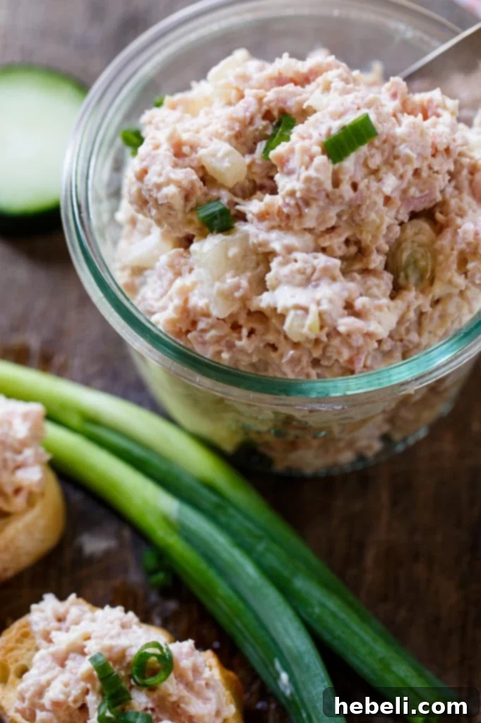 Deviled Ham in a bowl with crackers