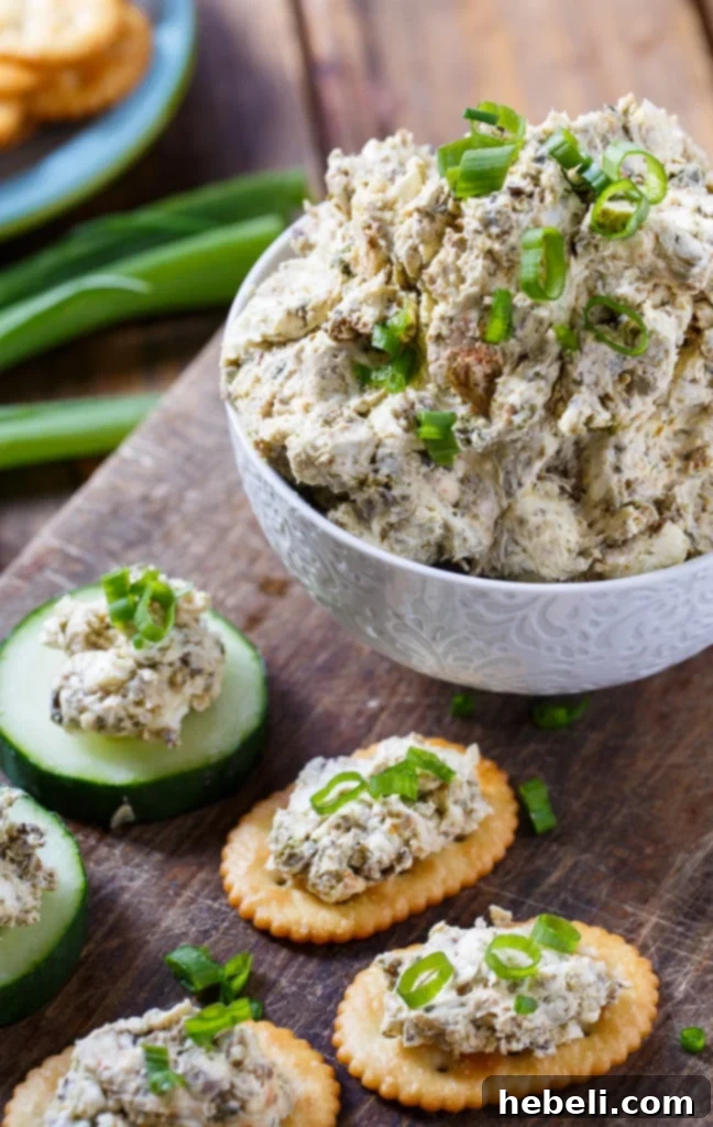 Close-up of Smoked Oyster Spread, showcasing its creamy texture.