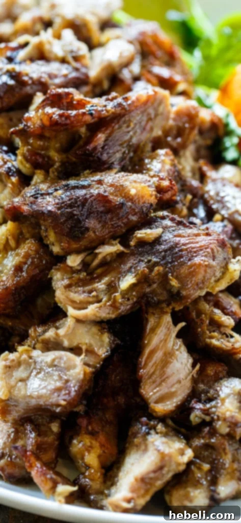 A close-up of the flavorful Pork Carnitas ingredients before cooking.