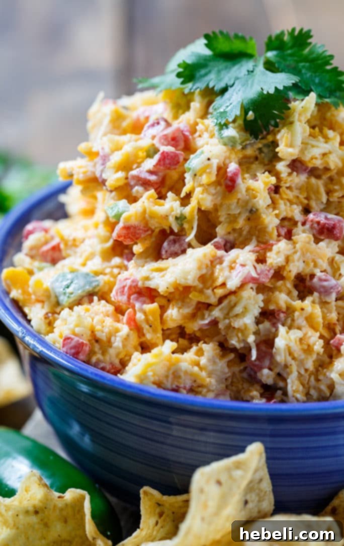 Kickin' Tex-Mex Pimento Cheese 6 A vibrant and spicy Tex-Mex Pimento Cheese, featuring robust Southwestern seasonings and fresh jalapeños for a unique flavor.