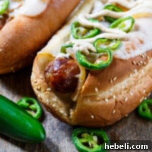 Jalapeno Beer Brats with caramelized onions