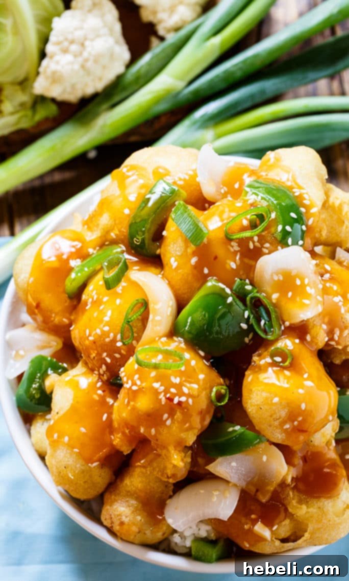 Sesame Cauliflower - a super delicious vegetarian meal that tastes just like takeout.