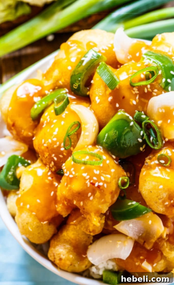 Sesame Cauliflower- super delicious vegetarian meal. Tastes just like takeout.