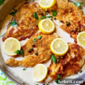 Creamy Chicken Piccata in a pan