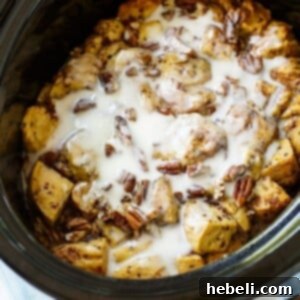 Crock Pot Cinnamon Roll Casserole