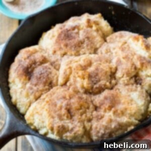 Skillet Snickerdoodle Biscuits