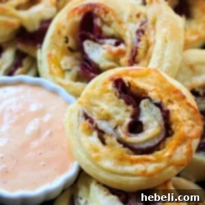 Reuben Pinwheels ready to be served