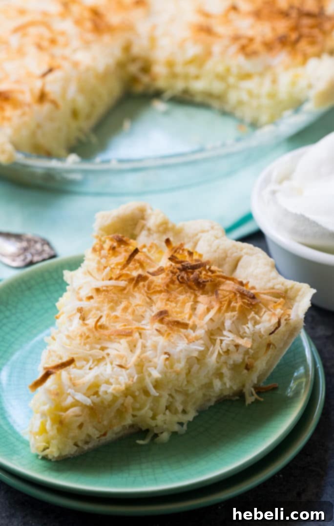 A close-up view of the shredded coconut and other ingredients for the pie.