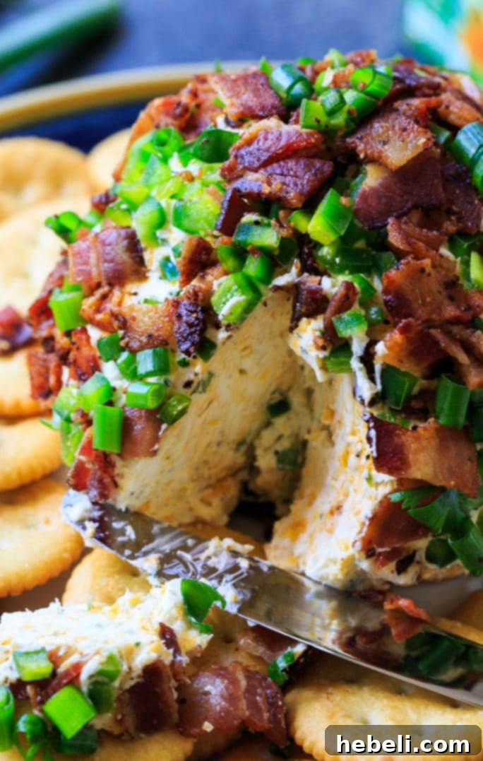 Loaded Bacon Jalapeno Cheese Ball 6 Jalapeno Bacon Ranch Cheeseball Ready for Serving