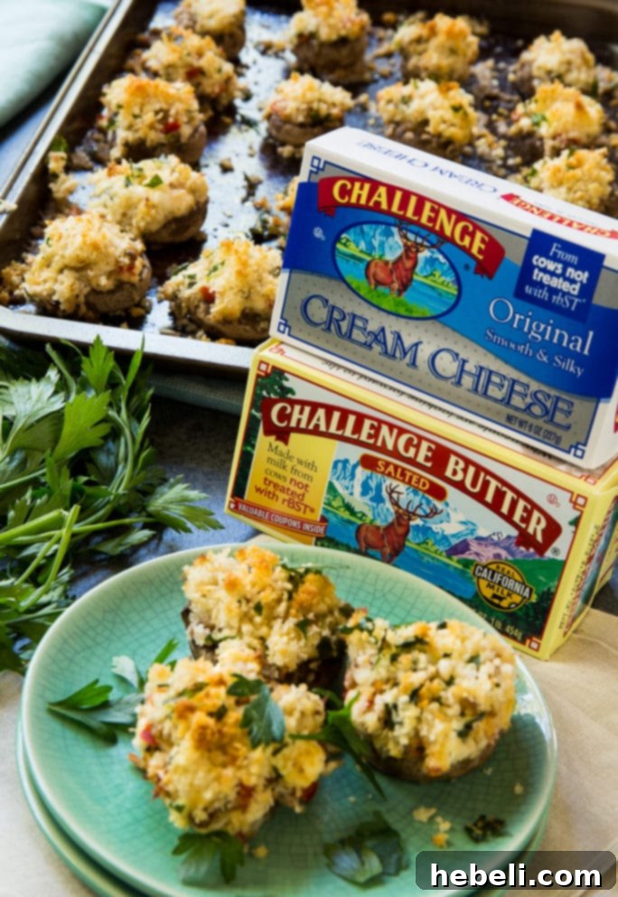 Decadent Crab Stuffed Mushrooms 5 Platter of gourmet Crab Stuffed Mushrooms