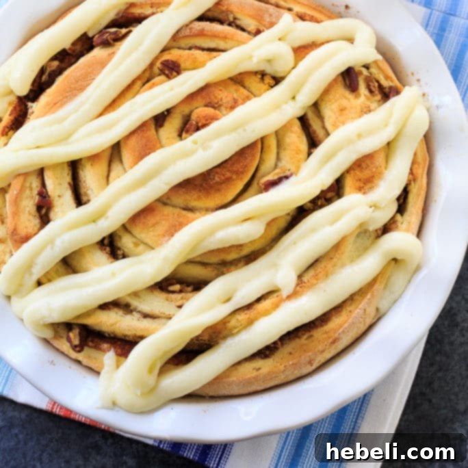 Giant Cinnamon Roll, a delightful breakfast or dessert