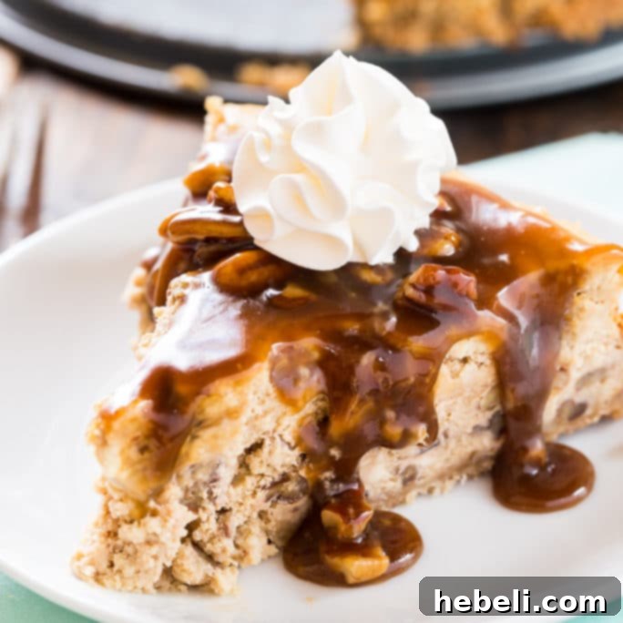 Southern Pecan Praline Cheesecake 2 Exquisite Pecan Praline Cheesecake with a rich, golden topping