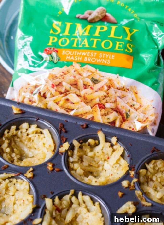 Close-up of Simply Potatoes hash browns, showcasing their fresh quality