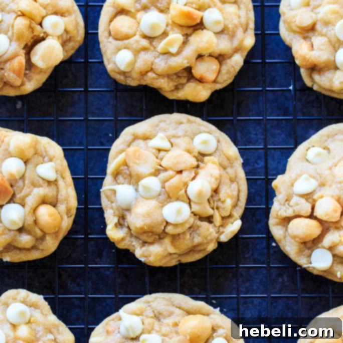 Heavenly White Chocolate Macadamia Nut Cookies 2 Deliciously soft and chewy White Chocolate Macadamia Nut Cookies