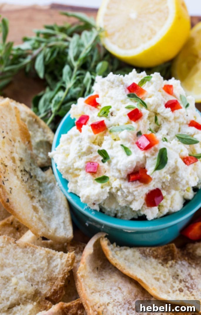 Creamy Feta Spread makes a delicious appetizer..