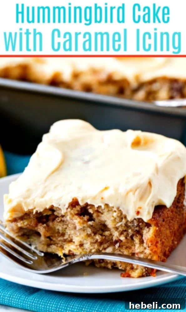 Hummingbird Sheet Cake with Caramel Icing Ready to Serve