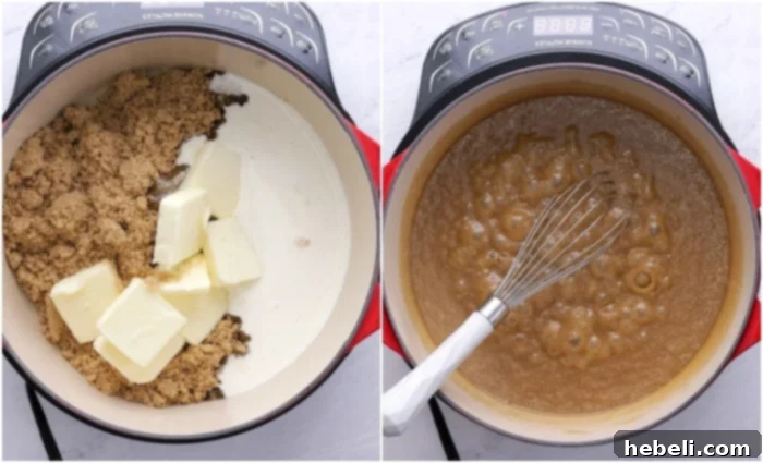 Making the frosting.