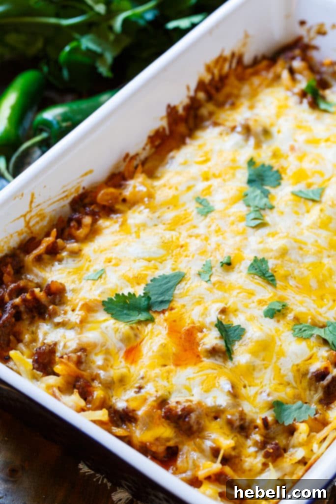 Chorizo Hash Brown Casserole