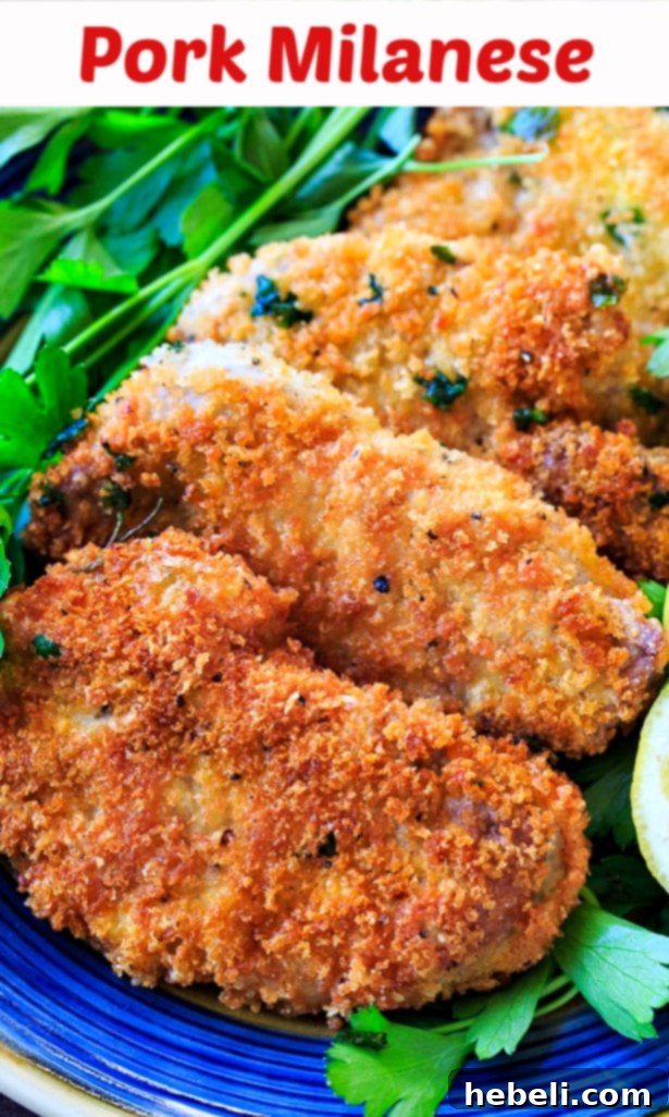 Crispy Pork Milanese 6 Pork Milanese served with fresh arugula and lemon