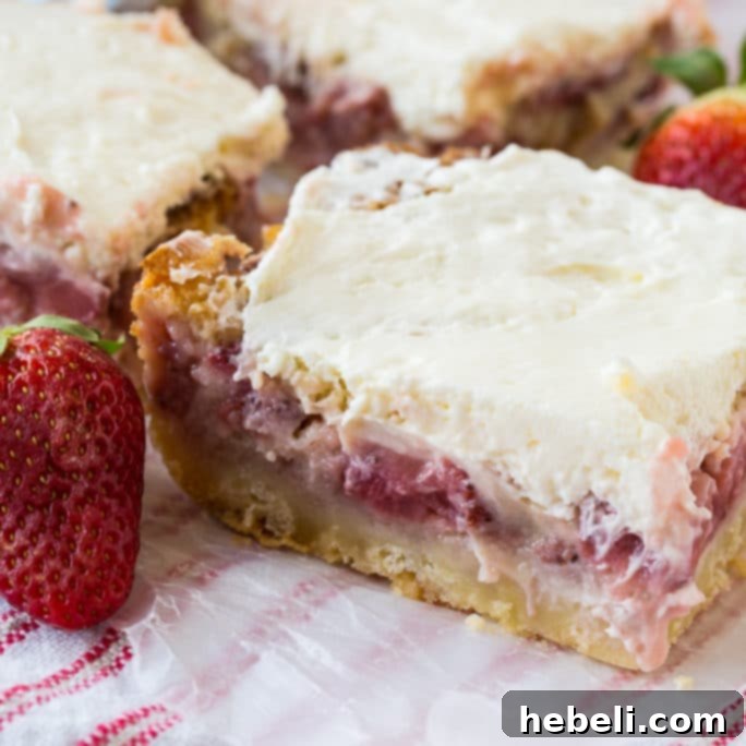 Strawberry Dream Custard Bars 2 Strawberry Custard Bars - overview shot