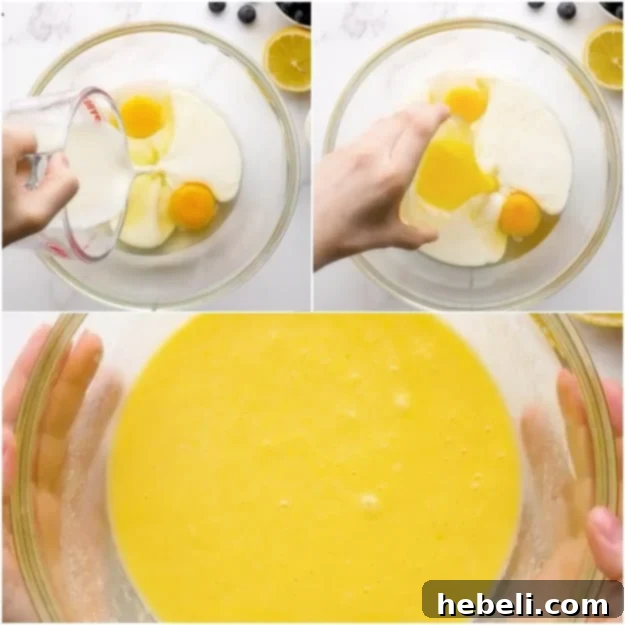 Mixing wet ingredients in a bowl.