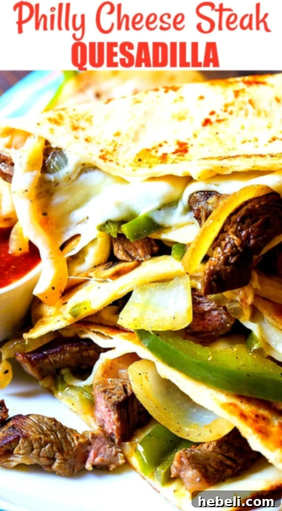 Close-up of Quesadilla slices stacked on top of each other, showing the rich filling.